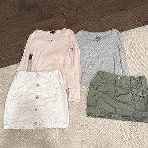 BUNDLE⭐️ Super cute Art Class sets 2x skirts 2x long sleeves